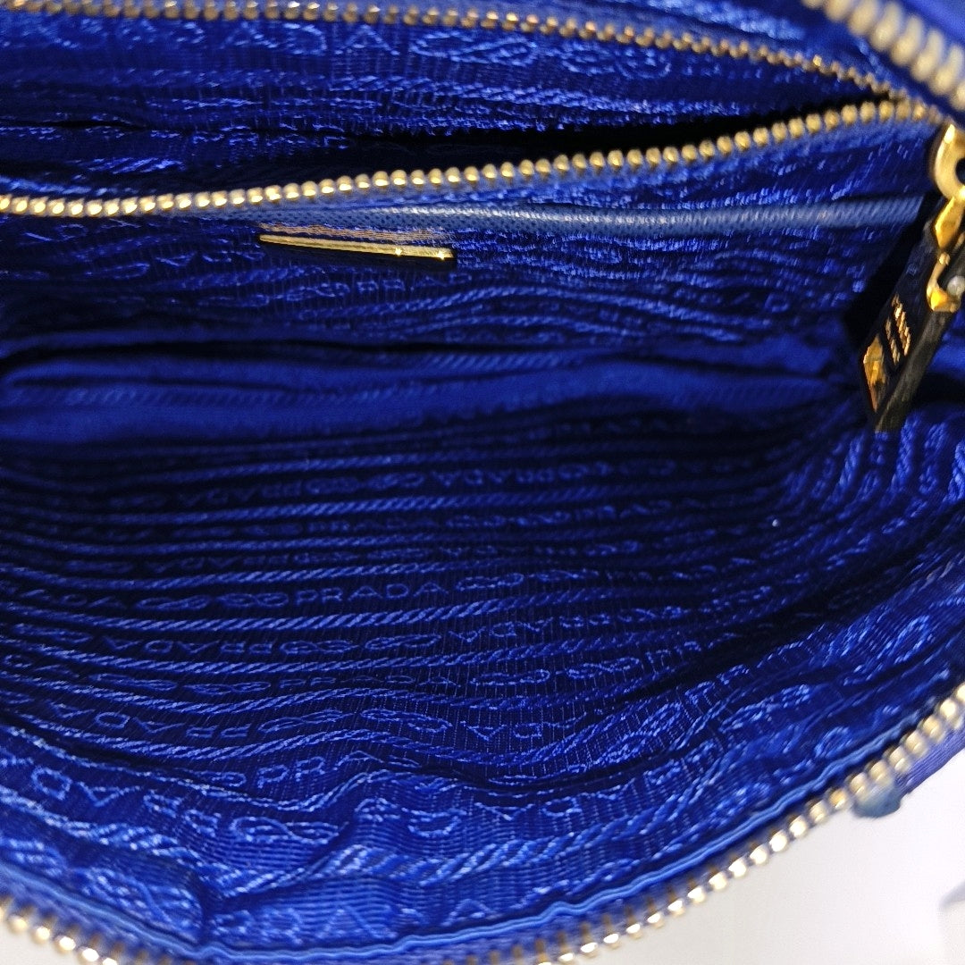 Nylon Shoulder Bag Blue