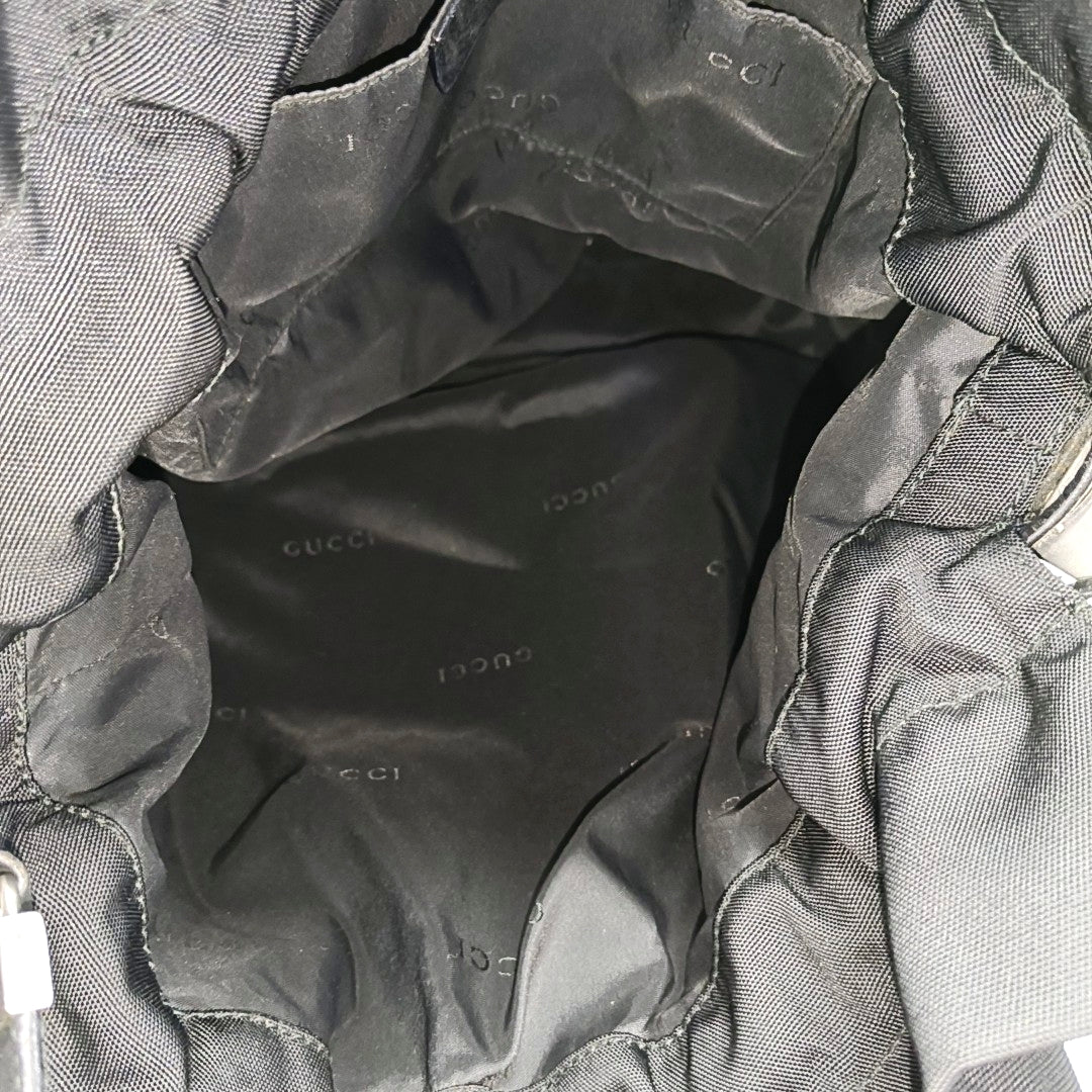 Nylon Top Handle Bag Black