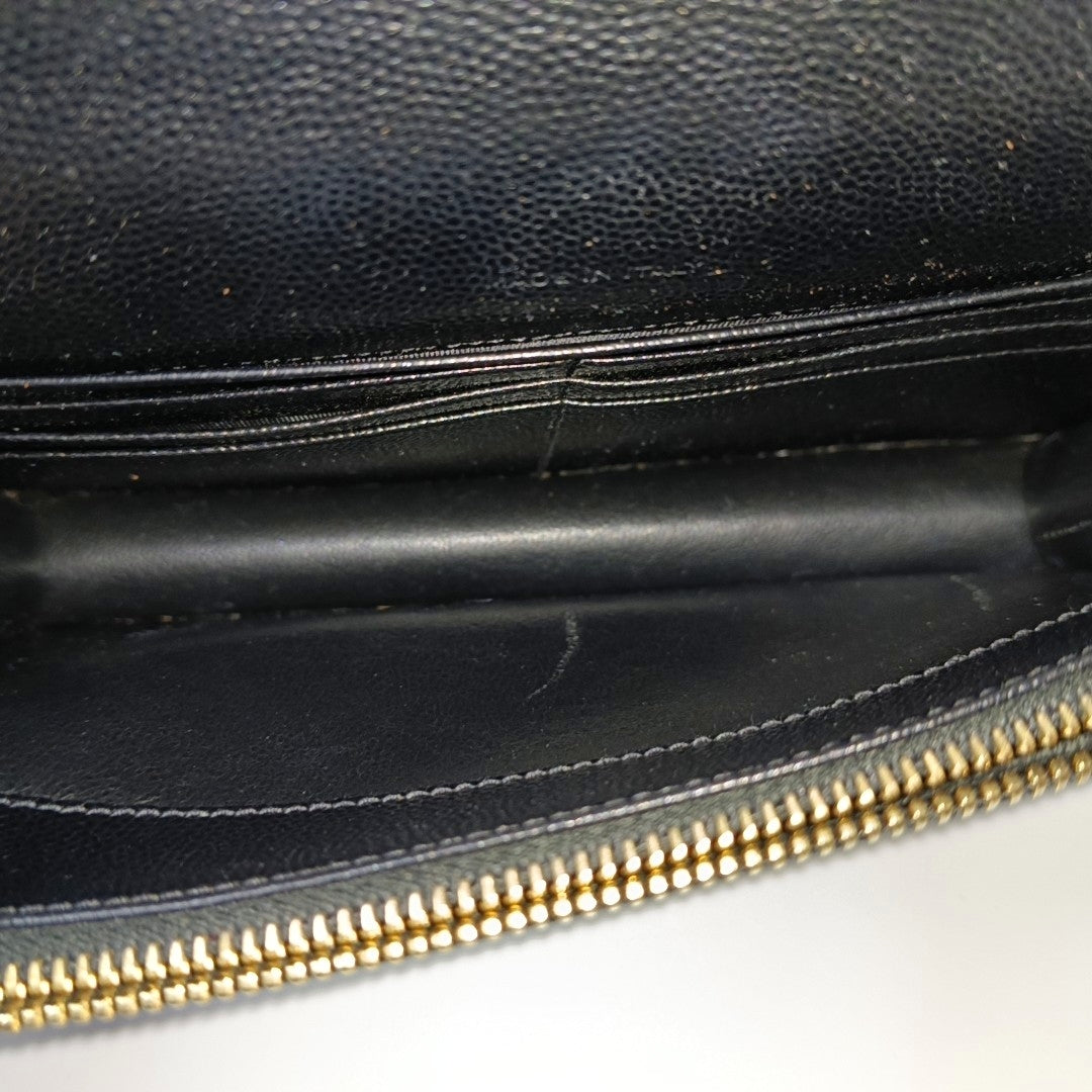 MONOGRAM WOC Chevron Calfskin Black