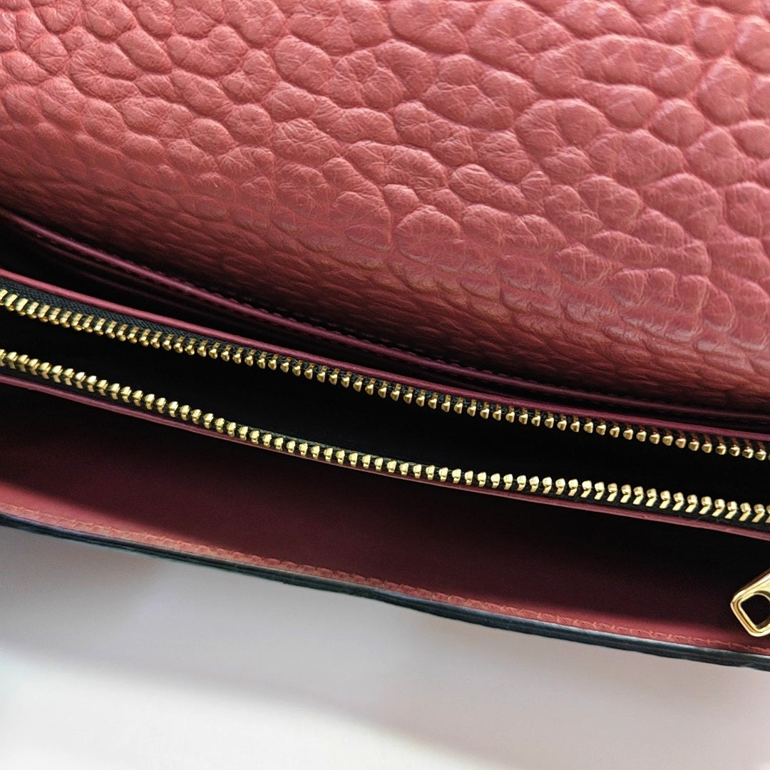 Langley Calfskin Red