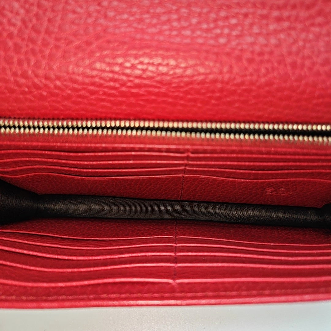 Interlocking G Small Calfskin Red