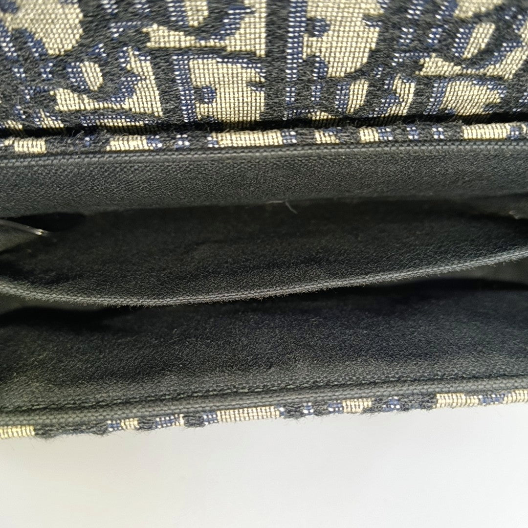 30 Montaigne Mini Oblique Canvas Blue