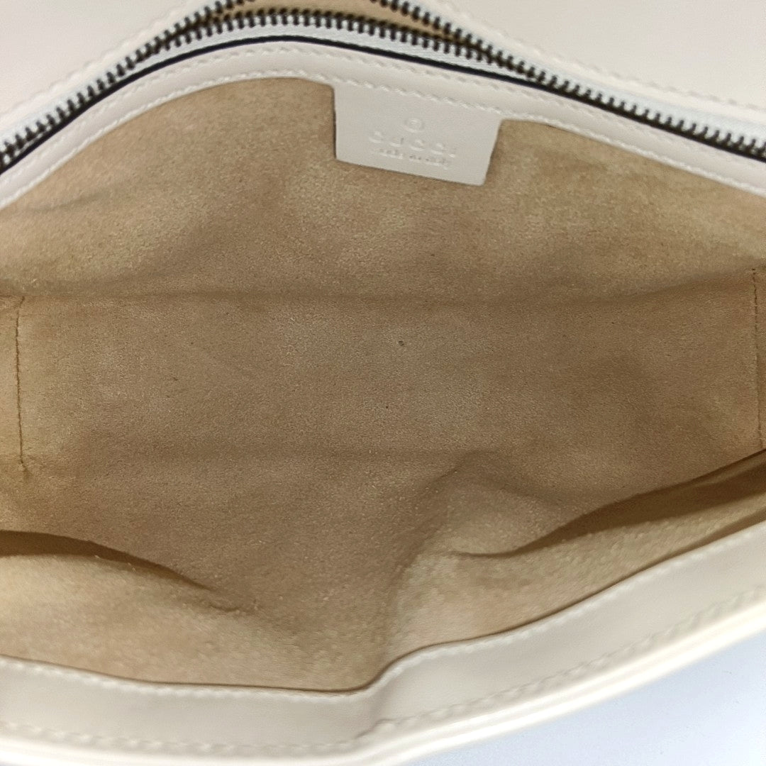 GG Marmont Medium Quilted Calfskin White