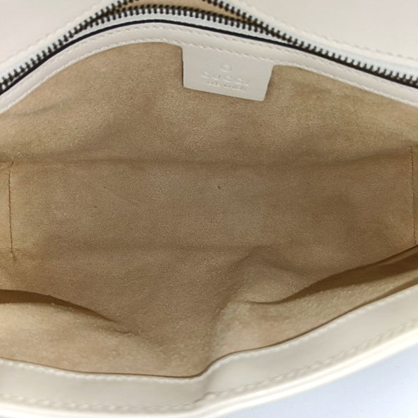 GG Marmont Medium Quilted Calfskin White