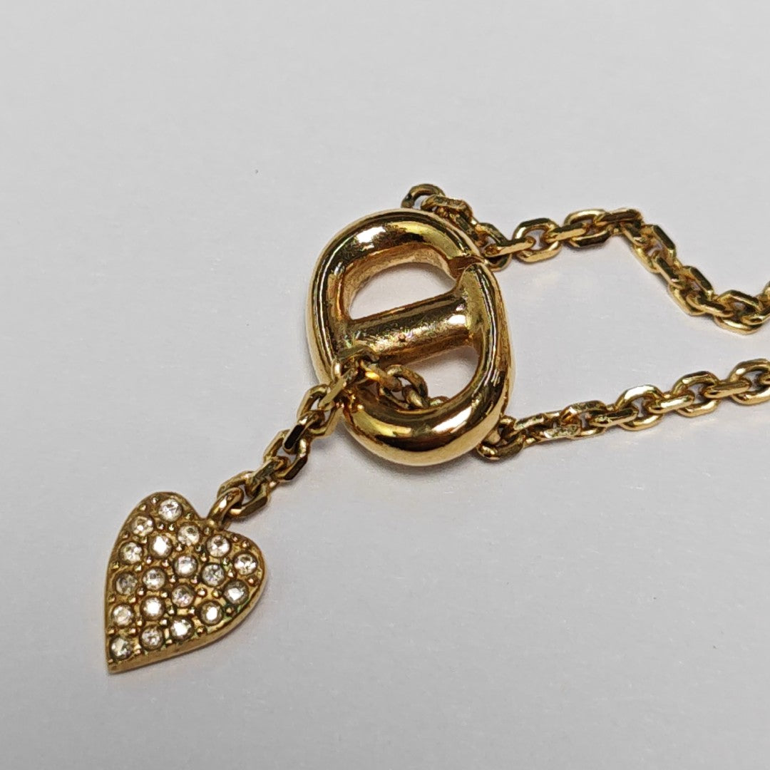 CD Navy Metal Gold Necklace