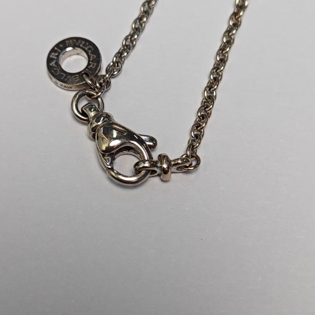 B.ZERO1 18k White Gold Silver Necklace