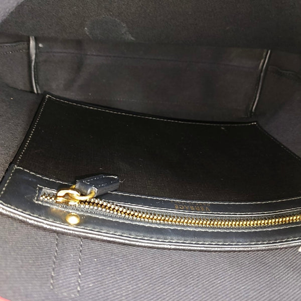 Coated Canvas Tote Bag Black
