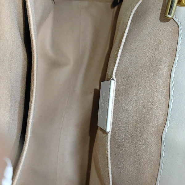 Padlock Small Monogram Coated Canvas Beige