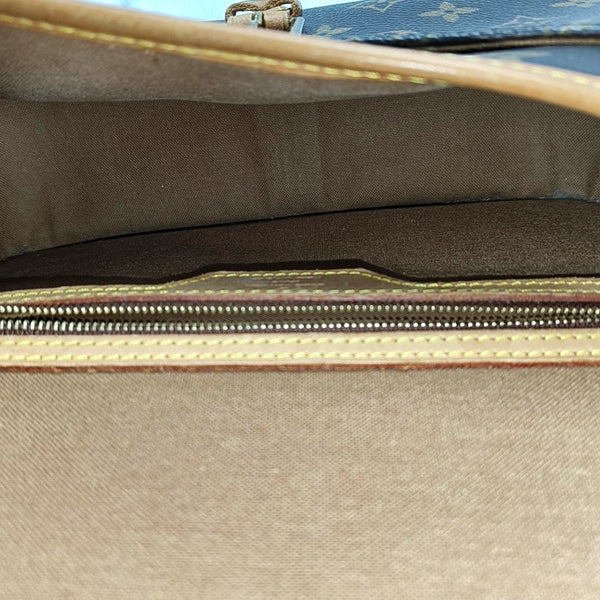 SOLOGNE PM Monogram Coated Canvas Brown