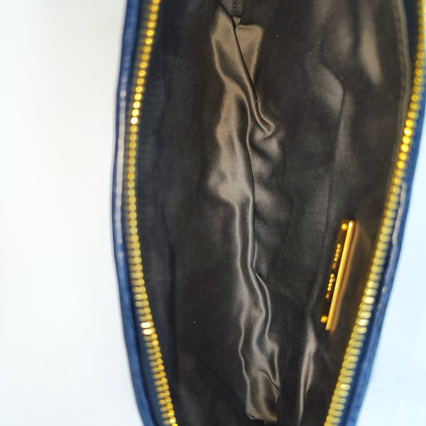 Quilted Lambskin Clutch Blue
