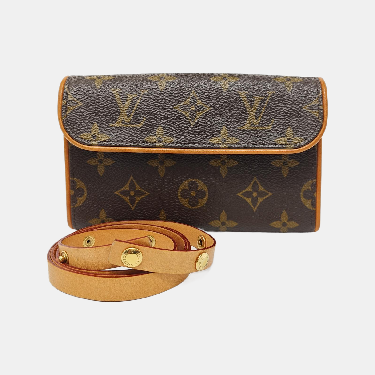 FLORENTINE Monogram Coated Canvas Brown