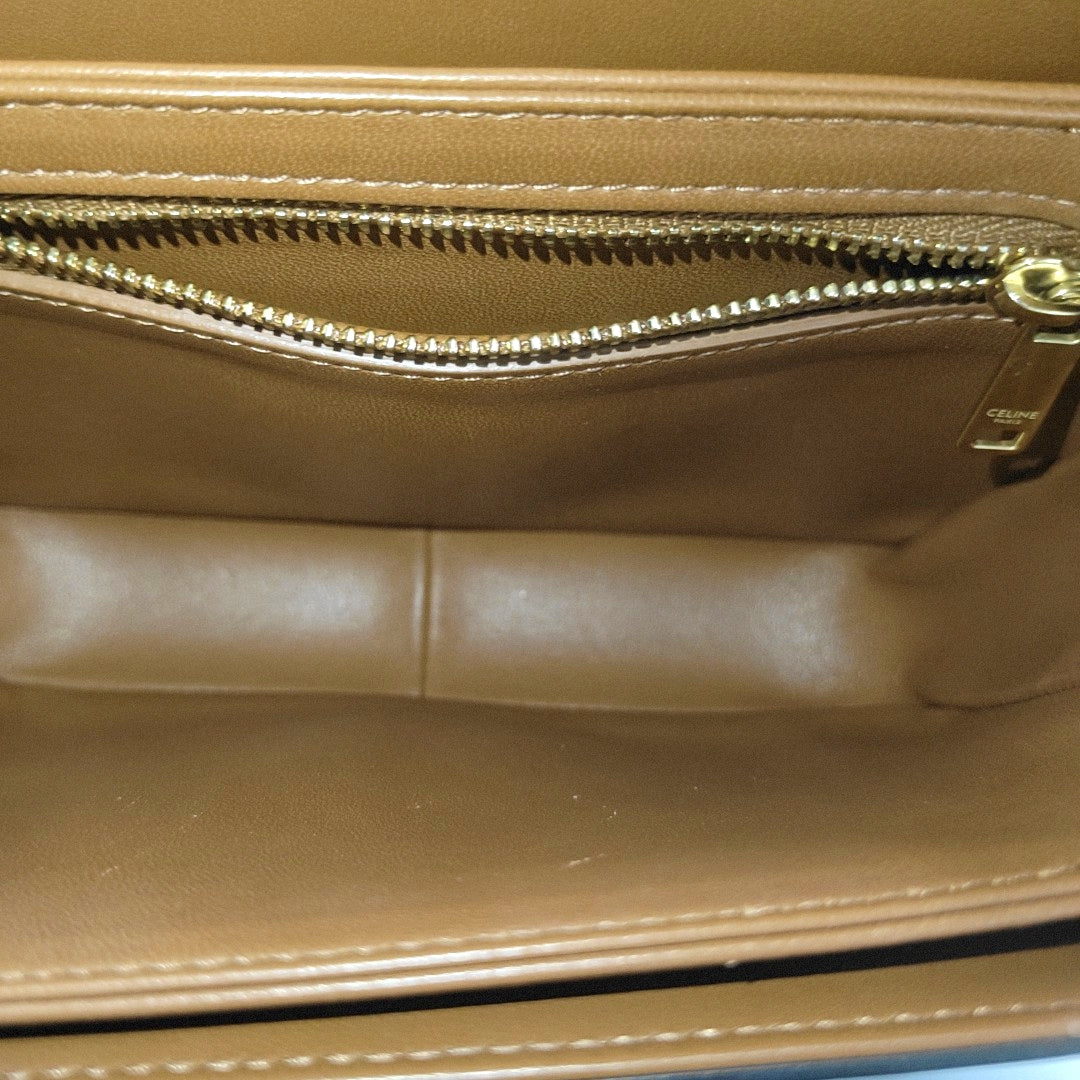 TRIOMPHE Small Coated Canvas Brown