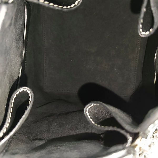 Calfskin Top Handle Bag Black