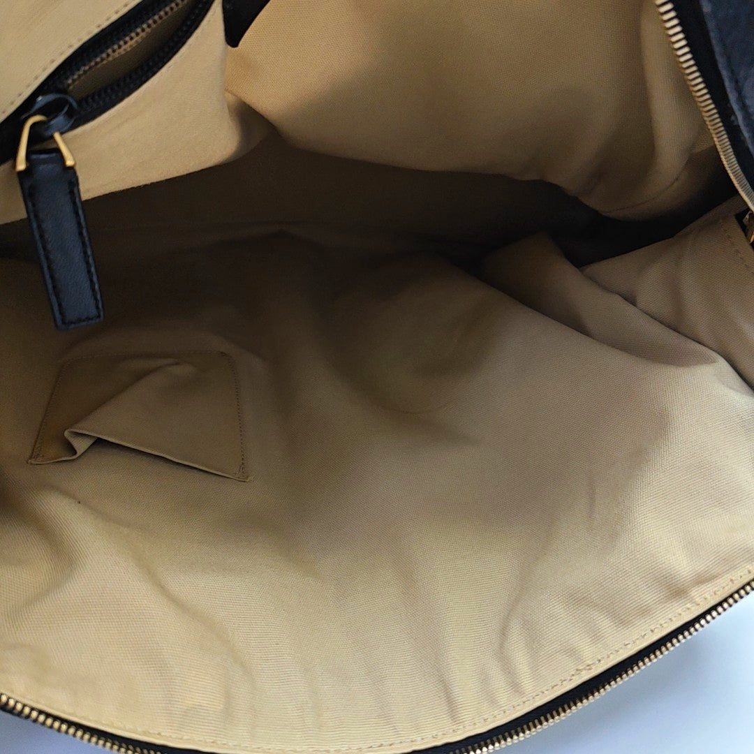 Calfskin Top Handle Bag Gray