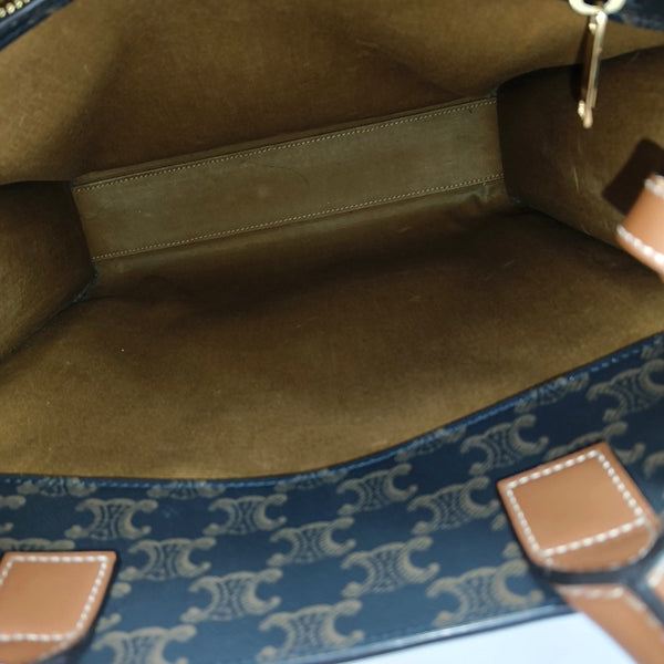 CABAS CELINE Small Coated Canvas Brown