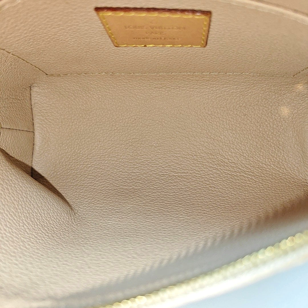 COSMETIC PM Damier Azur Coated Canvas White