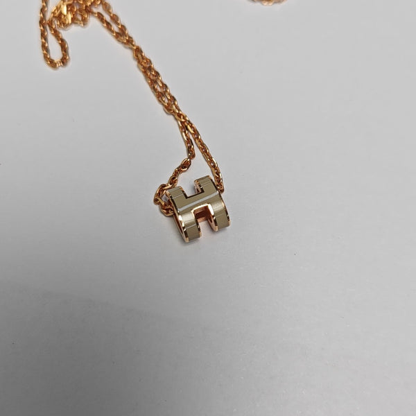 Pop H Metal Rose Gold Necklace