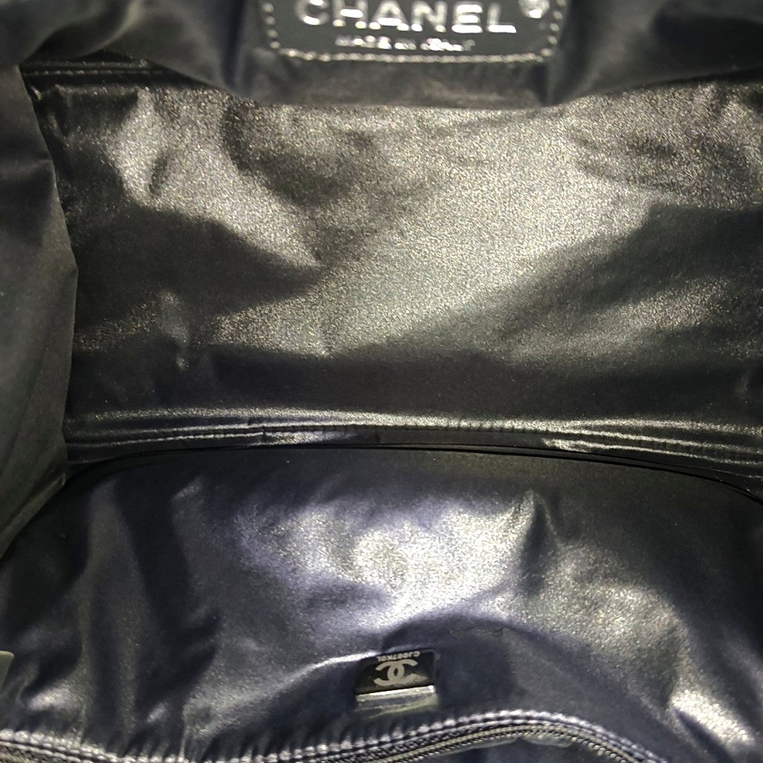 Quilted Nylon Shoulder Bag Gray