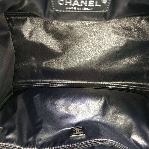 Quilted Nylon Shoulder Bag Gray