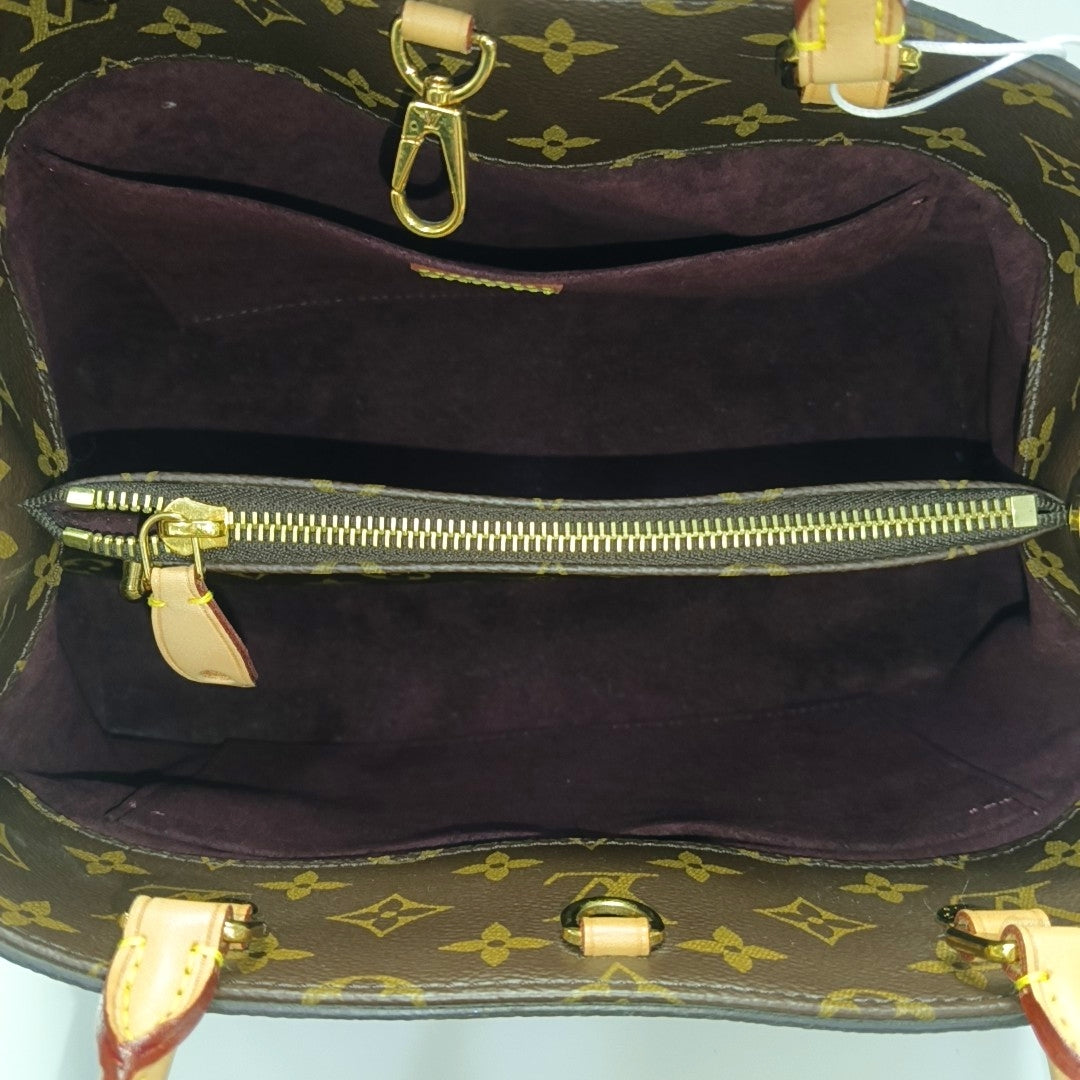MONTAIGNE Monogram Coated Canvas Brown