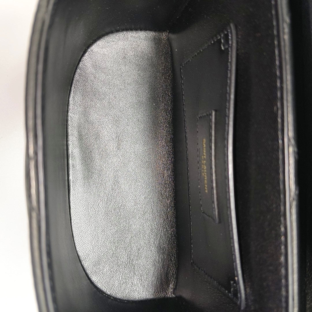 Quilted Lambskin Shoulder Bag Black