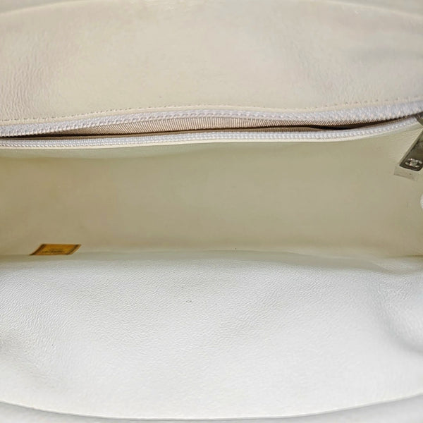 Quilted Lambskin Clutch White