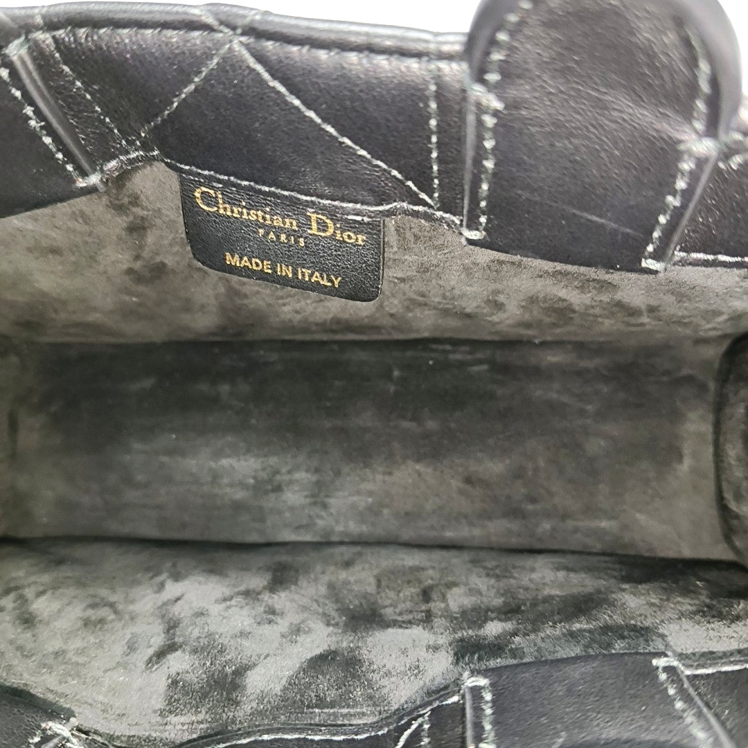 Lady D-Joy Mini Cannage Calfskin Black