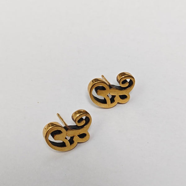 Metal Gold Stud Earrings