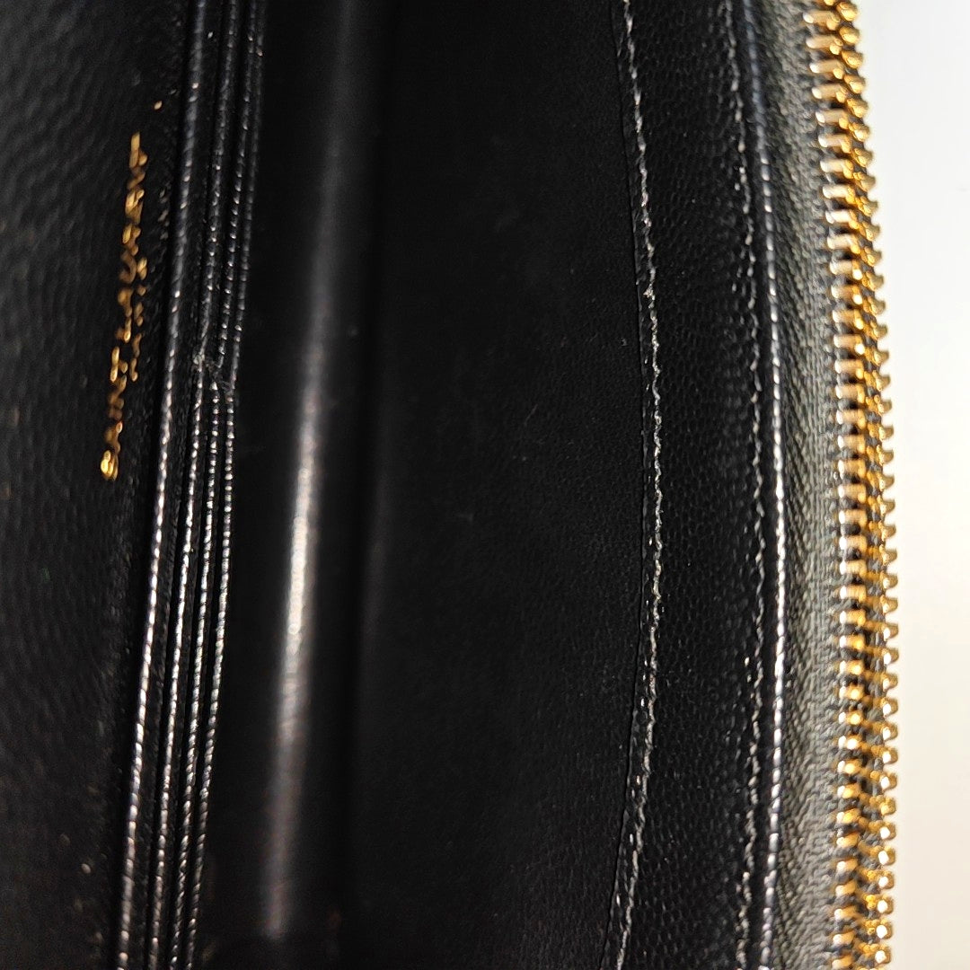 MONOGRAM Chevron Calfskin Black