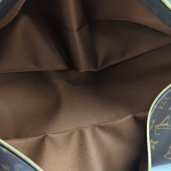Monogram Coated Canvas Top Handle Bag Brown