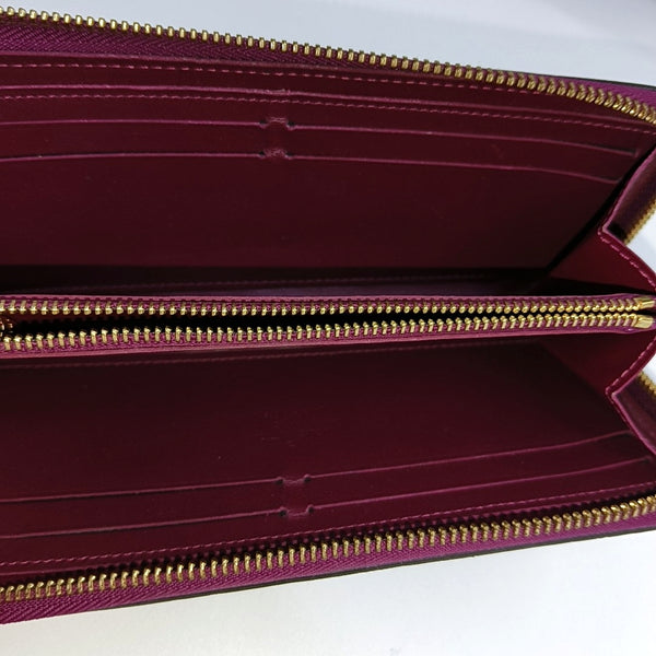 CLÉMENCE Monogram Patent Leather Purple Wallet