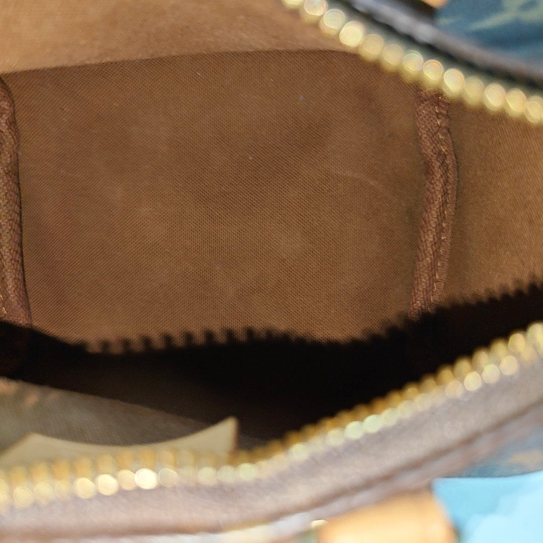 SPEEDY Nano Monogram Coated Canvas Brown