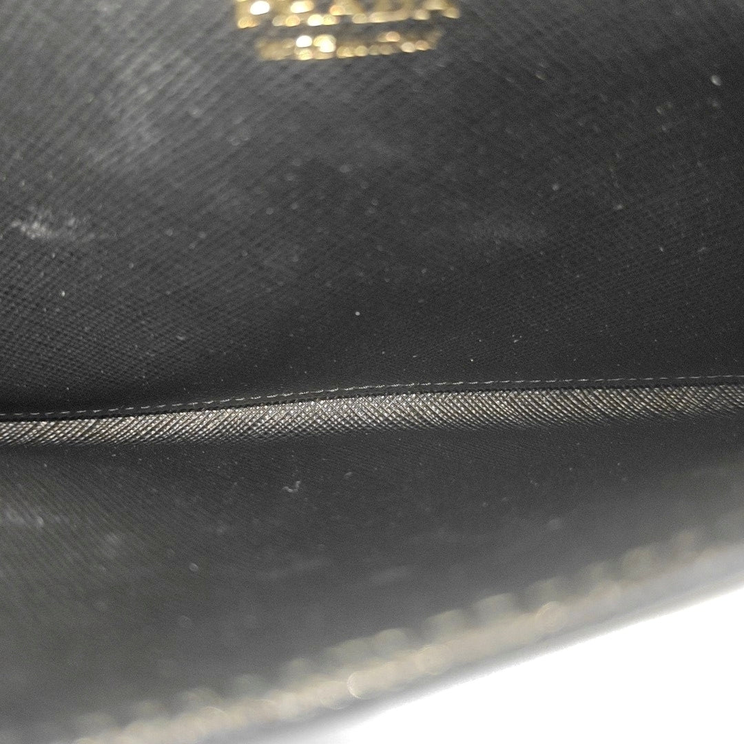 Saffiano Calfskin Clutch Black