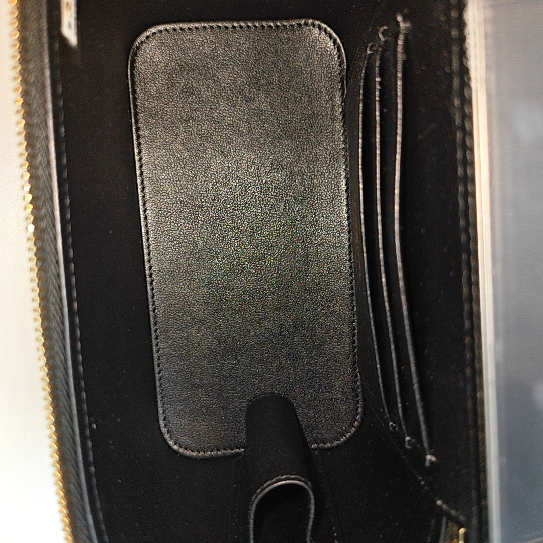 Quilted Lambskin Shoulder Bag Black