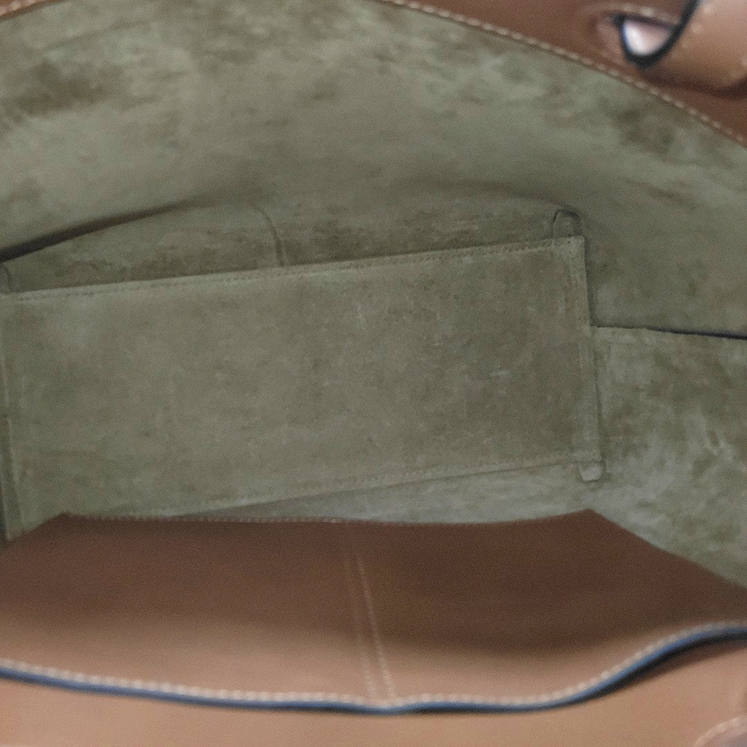 Calfskin Tote Bag Small Brown