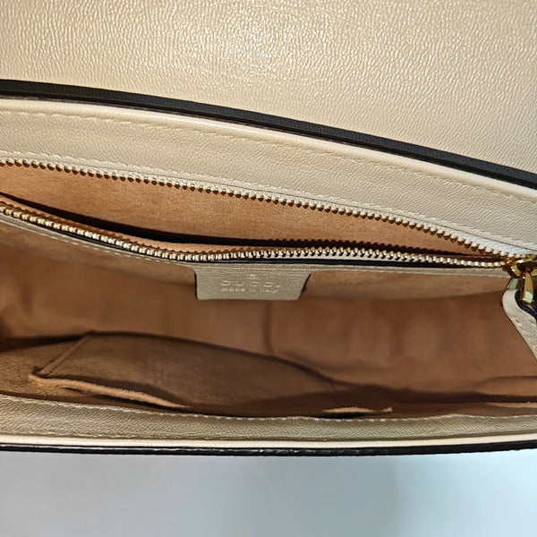 Padlock Small Monogram Coated Canvas Beige