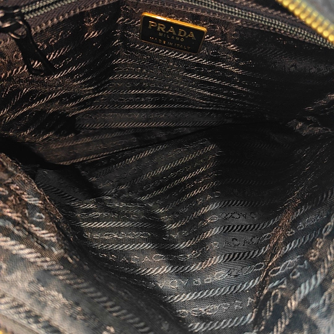 Nylon Quilted Nylon Black