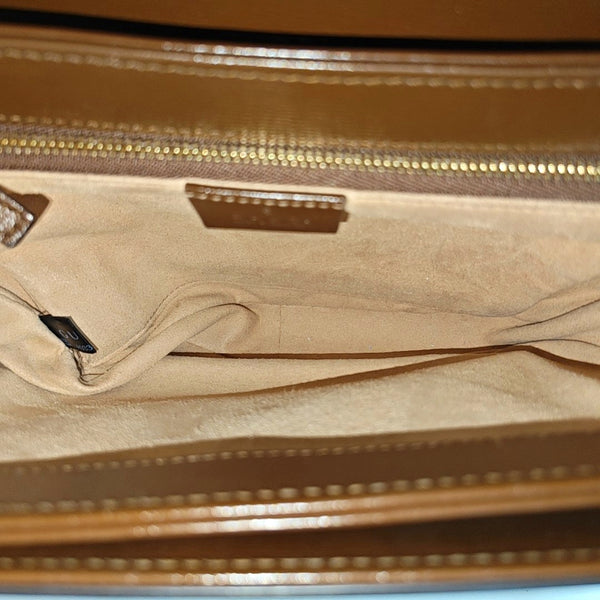 Horsebit 1955 Medium Monogram Coated Canvas Beige