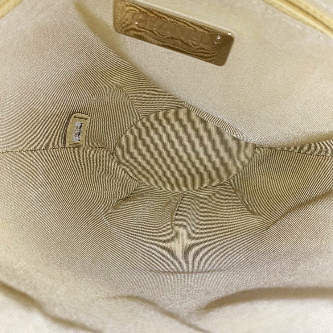 Quilted Calfskin Bucket Bag Yellow