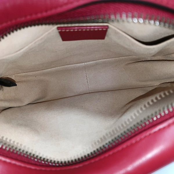 GG Marmont Super Mini Quilted Calfskin Red
