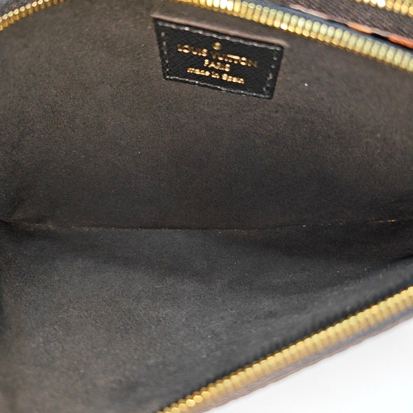 DOUBLE ZIP Monogram Coated Canvas Black