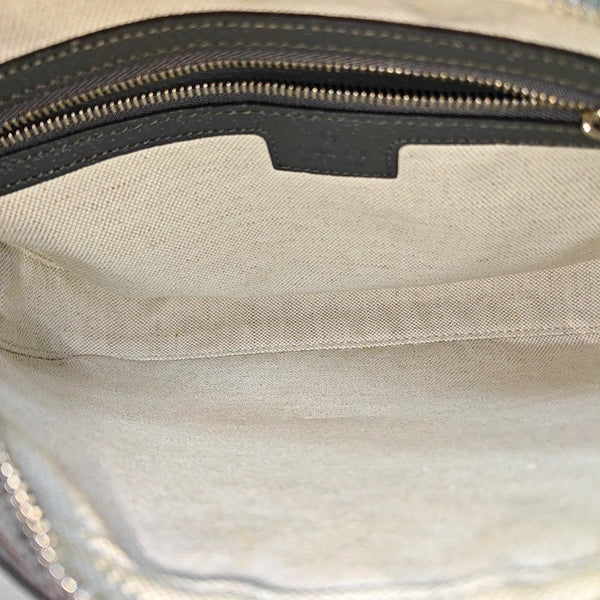 Ophidia Large Monogram Coated Canvas Gray