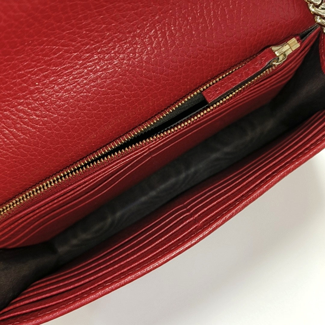 Calfskin Shoulder Bag Red