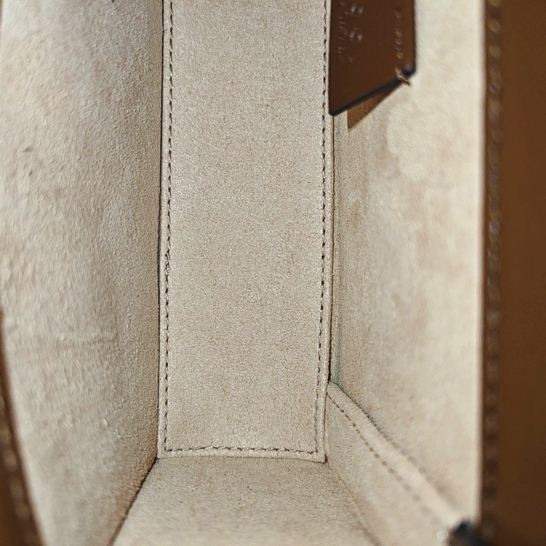 Horsebit 1955 Mini Monogram Coated Canvas Beige