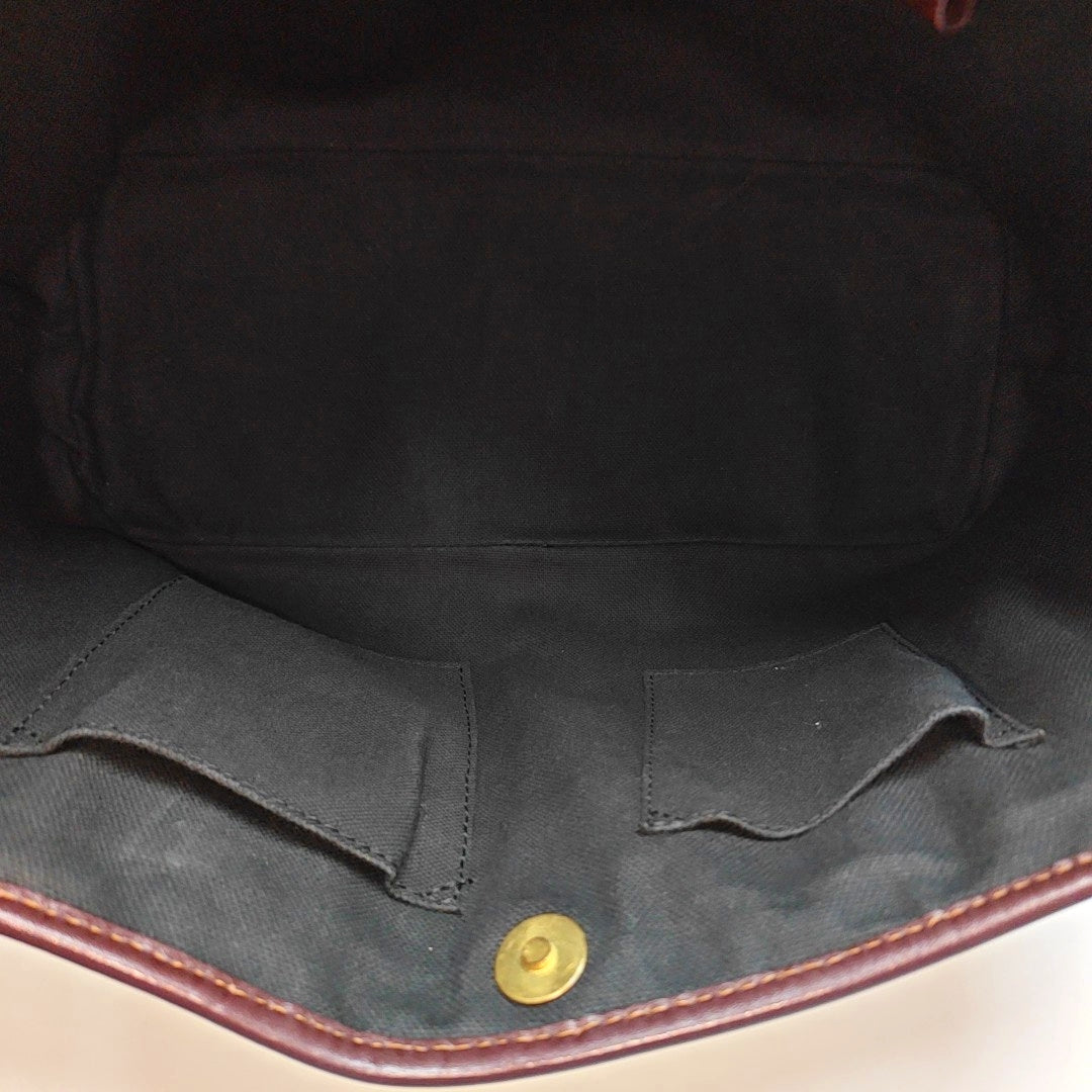 Coated Canvas Tote Bag Beige