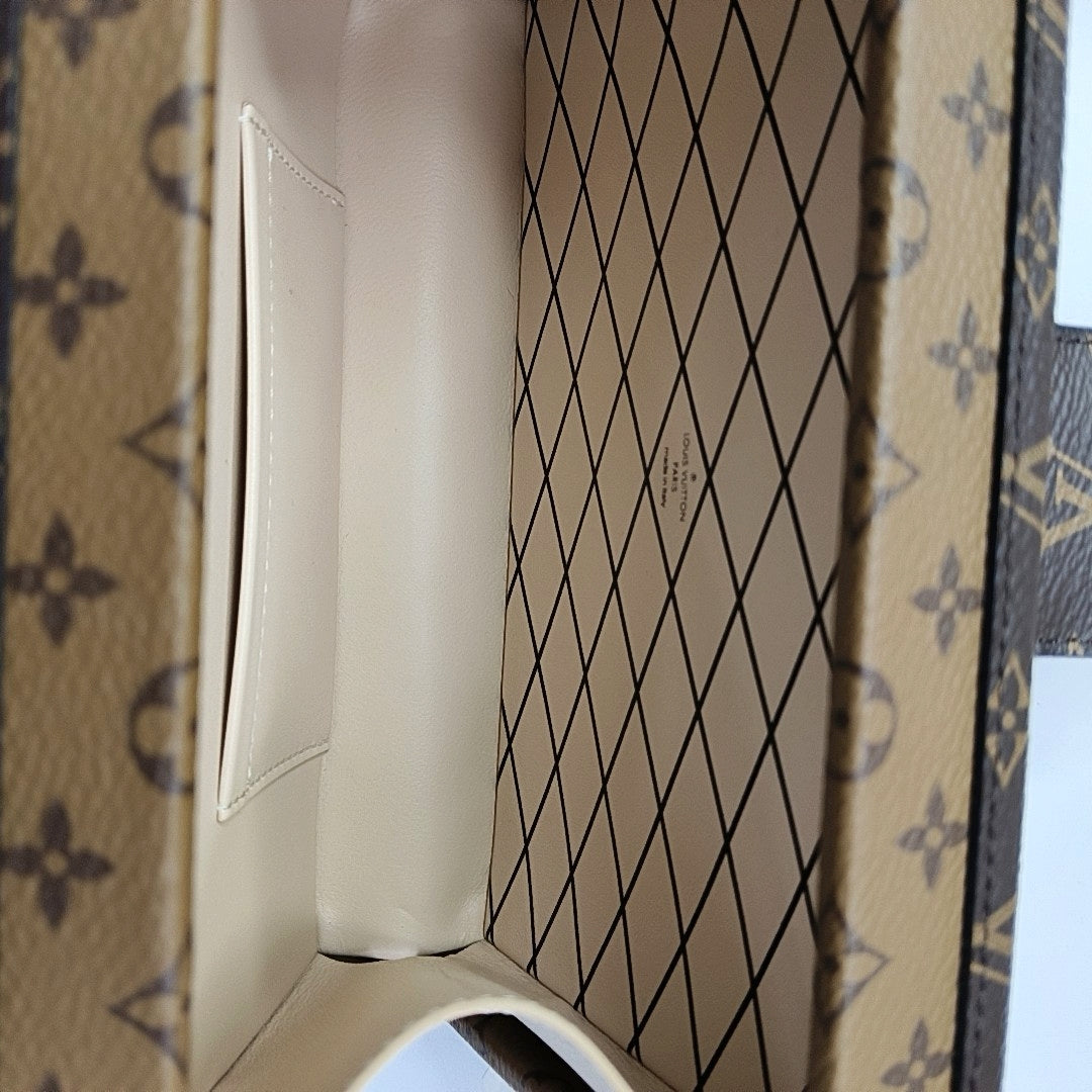 PETITE MALLE Monogram Coated Canvas Brown
