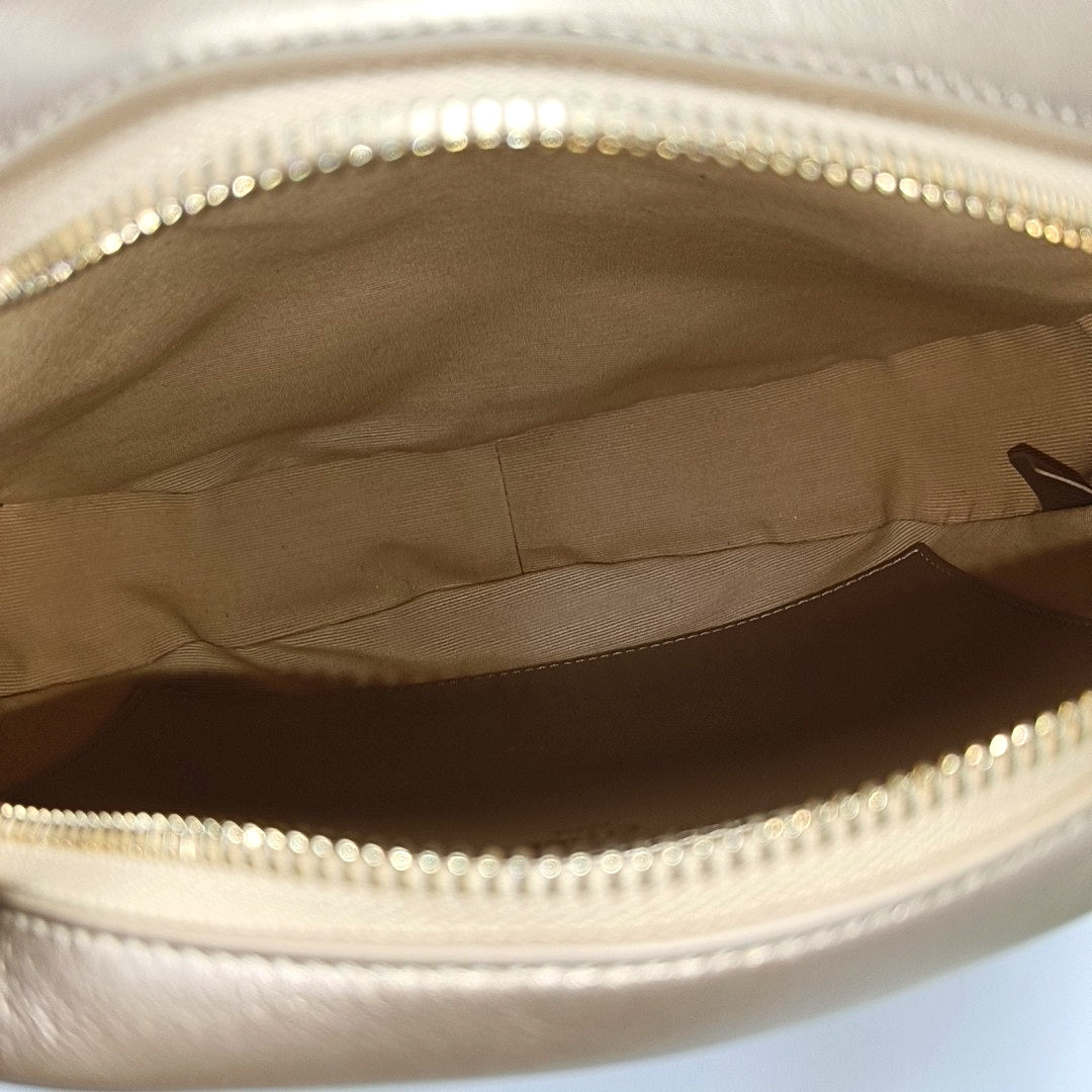C CHARM Quilted Leather Gold