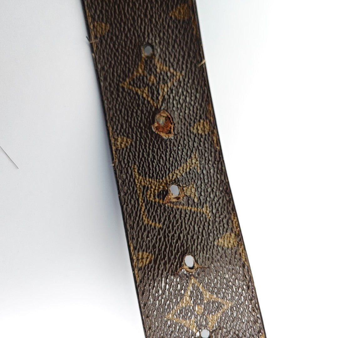 Coated Canvas Belt Brown