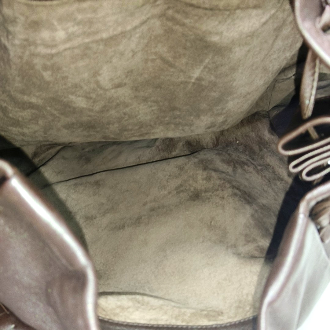 Lambskin Shoulder Bag Brown