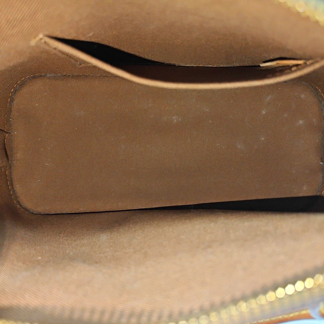 ALMA BB Monogram Coated Canvas Brown